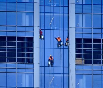 Abseiling Window Cleaners Team